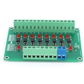 Optical Isolation Module Limit Switching Frequency 20KHZ 12V to 3.3V 8 Channel Optocoupler PLC Signal Converter Board