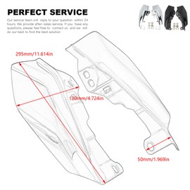 Mid Frame Air Deflectors,Motorcycle Heat Shield Mid-Frame Air Deflector Trim for Harley Davidson Touring Electra Street Glide FLHR FLTRX 2017-2019(Electroplate)