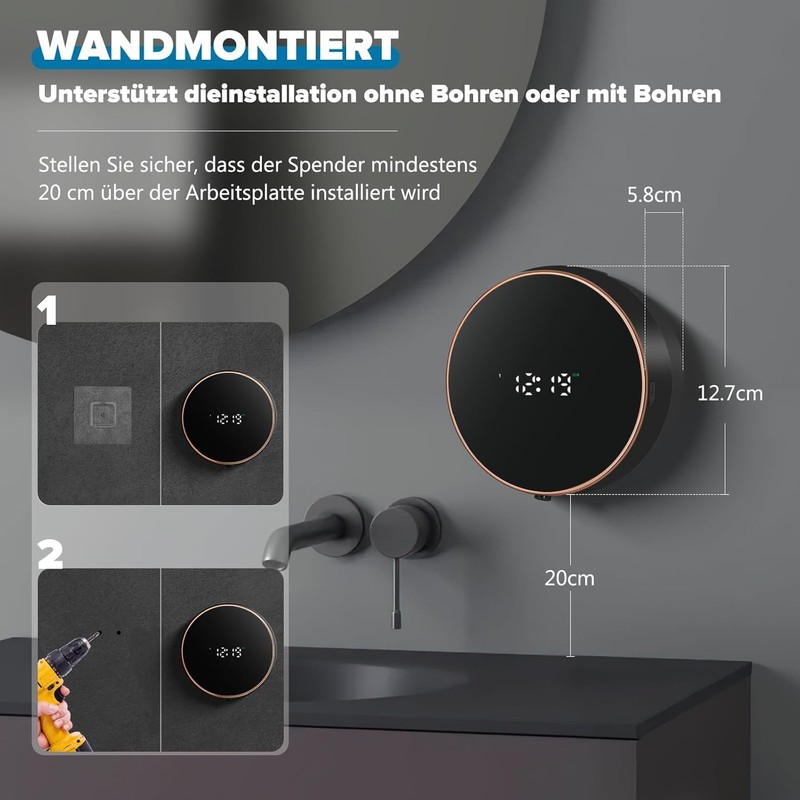 Automatic Soap Dispenser Wall Mounting with Sensor No Touch Automatic