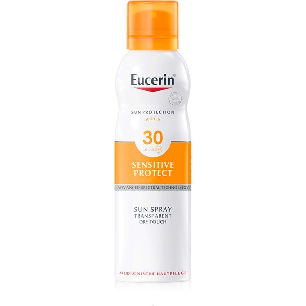 Eucerin Sensitive Protect Sun Spray Transparent Dry Touch LSF 30, 200 ml Solution
