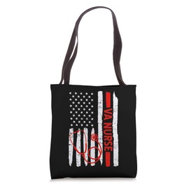 American VA Nurse Stethoscope Cool Black History Month Gift Tote Bag