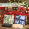 7-Piece Stainless Steel Manicure and Pedicure Set - Green