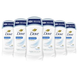 Dove Invisible Solid Antiperspirant Deodorant Women Original Clean 2.6 oz, Pk6