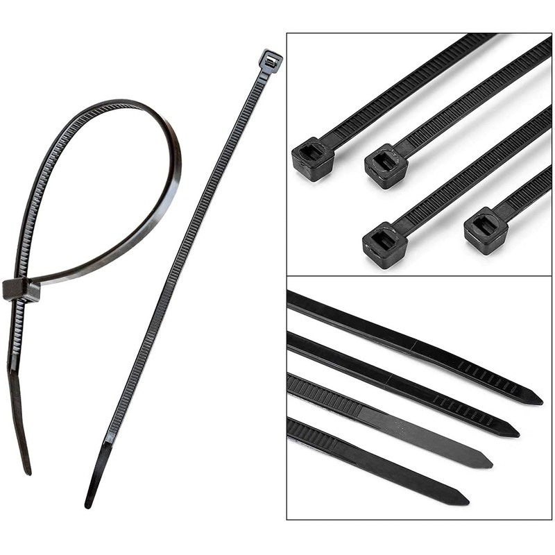 100 Nylon Cable Ties 3.9 inches (100 mm), Binding Diameter
