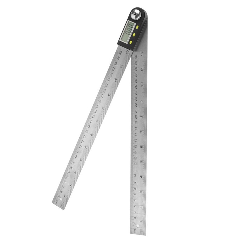 0-300mm Stainless Steel Electronic Protractor Digital Goniometer Angle Finder Miter