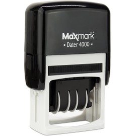 MaxMark Dater 4000 Self Inking Date Stamp - Green