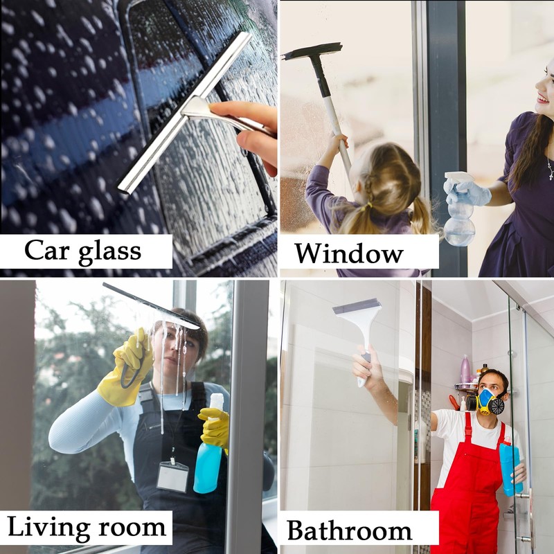 Amabro Pack of 4 Replacement Rubber Squeegee Lips, 26 cm,