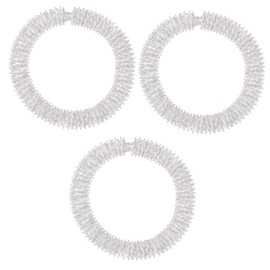 Baluue 3pcs Metal Massage for Health Care Acupressure Bracelet for Women Girls Silver Relieve Fatigue Improve Energy for Daily Use -term