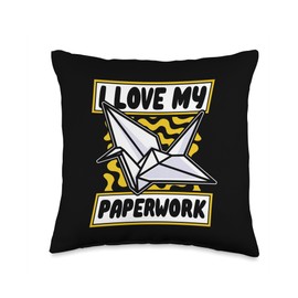 Best Easy Origami Crane Paper Gifts For Beginners I Love My Paperwork Owl Paper Crane Folding Master Origami Throw Pillow, 16x16, Multicolor