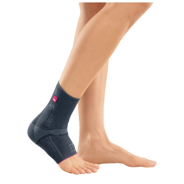 medi Levamed Unisex Ankle Brace Silver Size II Joint Bandage for Stabilising the Ankle Joint Can be Worn on Both Sides