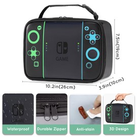 Hairao Game Console Lunch Box, Boy Leather Reusable Lunch Bag, Waterproof Thermal Insulated Kids Lunch Box, Portable Mini Cooler for Boys Girls Kids Toddlers Teens for School Daycare Picnic Camping