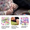 1500PCS Acrylic Round Beads, Matte Frosted Candy Pastel Beads Assorted