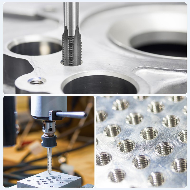 sourcing map Straight Flute Thread Tap, G1/4-19 Screw Threading Tapping
