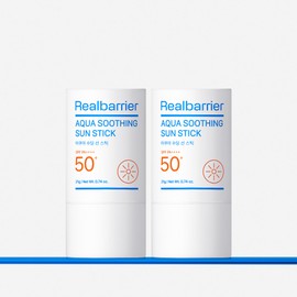Real Barrier Aqua Soothing Sun Stick SPF50+, PA++++ 21g, 2 units / 리얼베리어 아쿠아 수딩 선 스틱 SPF50+, PA++++ 21g, 2개