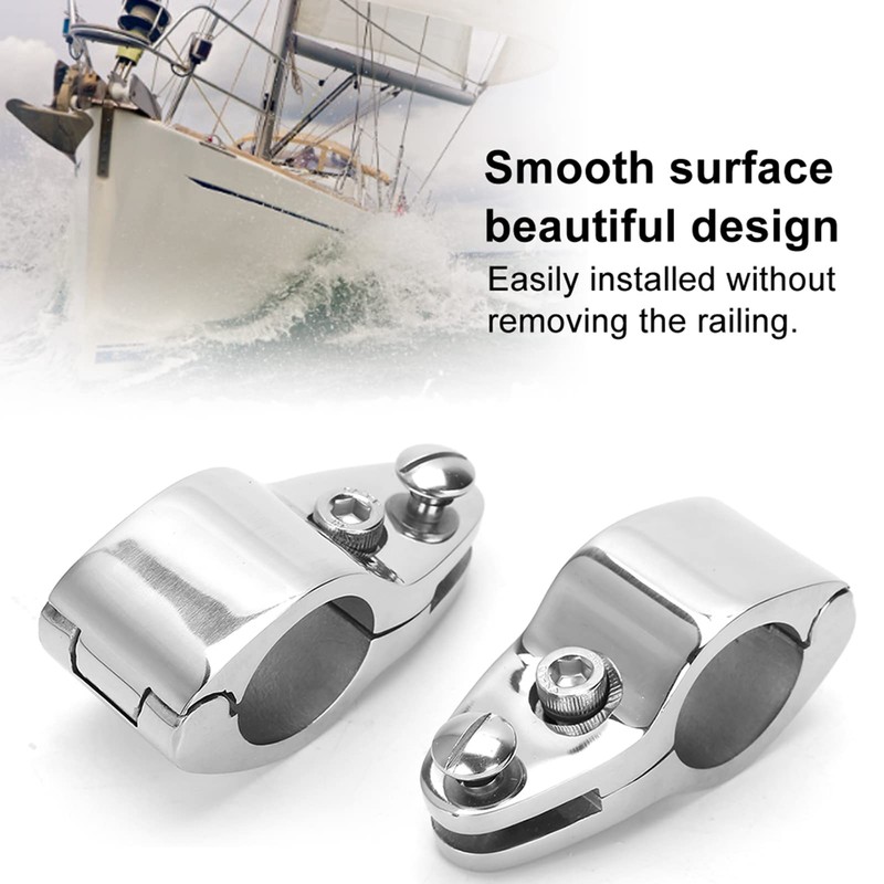 Ejoyous 2 x Boat Bimini Top Folding Jaw Push, Bimini