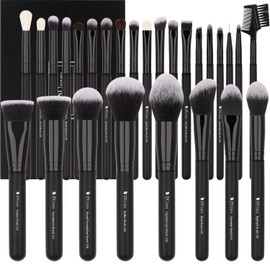 DUcare Brochas de maquillaje profesionales, juego de 27 brochas de maquillaje brocha Kabuki, base, mezcla de polvo, rubor, correctores, sombras de ojos