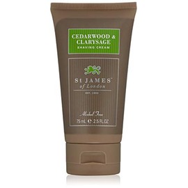 St. James of London Cedarwood & Clarysage Shave Cream Tube, 2.5oz