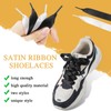 Geosar Satin Ribbon Shoelaces 2 Pairs Shoe Laces for Trainers