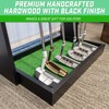 GoSports Premium Wooden Golf Putter Stand - Black, Natural, Brown,
