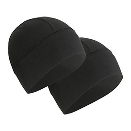 TrailHeads Helmet Liner and Skull Cap for Men - 2 Pack (Black)