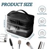 Double Layer Makeup Bag, Large Mesh Travel Cosmetic Pouch with