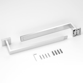 HITSLAM Towel Bar 18 Inch, Bathroom Kitchen Towel Holder SUS304 Stainless Steel, Towel Rack Wall Mounted, Modern Home Decor with Hardware Accessories, Brushed Nickel