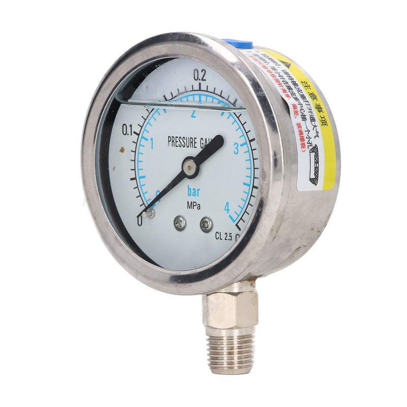 Vacuum Pressure Gauge Shockproof Radial Stainless Steel Case for Industrial