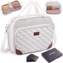 Aplufine Large Bible Cover Case with Markers, Bible Tabs in Gift Box for Women Men Bible Holder -Bible Carrying Case - Bible Bag Bible Carrier for Bible Study Suppliers -Bible Gift for Book Lovers