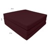 Danfuton Burgundy Trifold Foam Beds, Shikibuton Foldable Ottoman Mat Sit