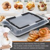 Spmarkt Ceramic-Coated Non-Stick Baking Pan with Carry Lid, 15inchx10inch Rectangular
