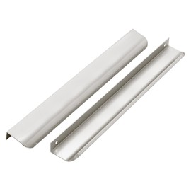 Ravinte 6 Pack Cabinet Handles Finger Edge Pulls 300mm/11.8 inch Silver Drawer Edge Pulls Brushed Nickel Finger Pulls for Cabinets Concealed Handles