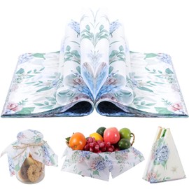 150 Pcs Hydrangea Wax Paper Sheets for Food Deli, 9.8 x 8.3 inch Blue Hydrangea Greaseproof Wrapping Paper for Sandwich Picnic Basket Liner Birthday Wedding Party Supplies