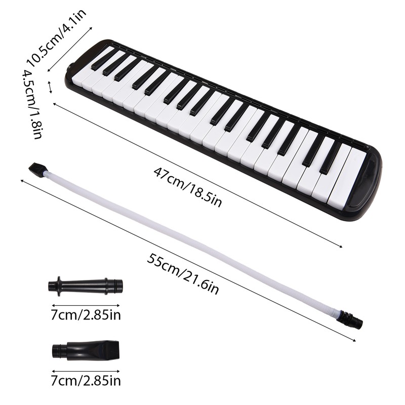 37 Keys Melodica Instrument Melodica Air Piano Keyboard with 2