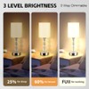 Clora Touch Bedside Crystal Lamp for Bedrooms Nightstand with USB