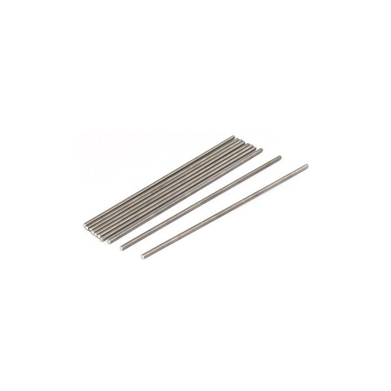 sourcing map 304 Stainless Steel Full Threaded Rod Hardware M3