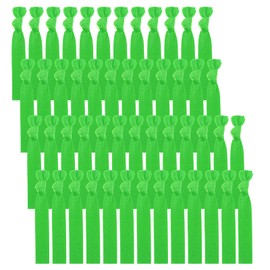 50 Pack Solid Color Knotted Hair Ties - No Crease Hair Ponytail Elastics for Women and Girls (green)