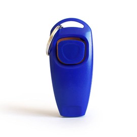 SEIWEI 2-in-1 Clicker for Dogs and Cats Blue
