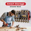 53" Power Tool Organizer Wall Mount with Power Strip, Heavy