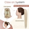 Elailite Human Hair Ponytail Extension Real Hair Claw on Natural