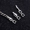 6Pcs Necklace Extender Silver Foldover Silver Jewelry Clasps Necklace Stacker