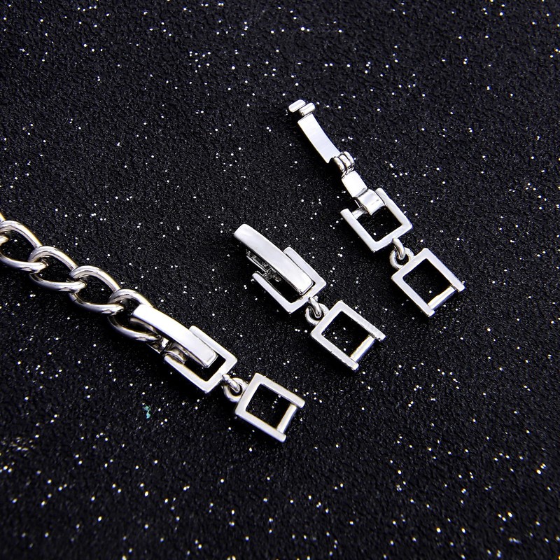 6Pcs Necklace Extender Silver Foldover Silver Jewelry Clasps Necklace Stacker