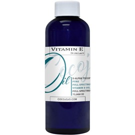 Vitamin E Oil - 100% Pure & Undiluted, Full Spectrum, Alpha Tocopherol, 75,000 IU - 2 oz - for Skin, Hair, Nails, Body Care Hydrating Rejuvenating Skin Oil
