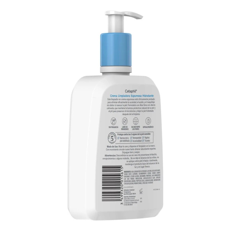Crema Limpiadora Cetaphil Espumosa E Hidratante 473ml