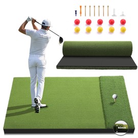 Fanshaw Premium Dual-Turf Golf Mat 5x4 40mm Thickened for Practice