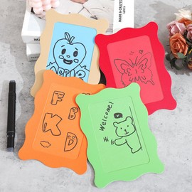 koundeneko Paper Photo Frames, Set of 10 Children Pictures for Display, Picture Frames, Picture Classroom, Painting Exhibition, Paper Frames, DIY for School, Kindergarten, Interior Picture Display