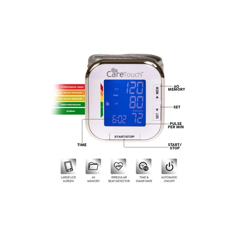 Care Touch Monitor De Presin Arterial Digital De La Mueca,