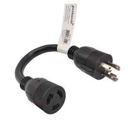 Parkworld 885149 Adapter Cord 30 AMP Twist Lock L6-30 Plug Male to Locking 20 Amp L6-20 Receptacle Female