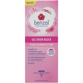 Benzal Odor-Block Gel, Uso Diario, Con Ácido Hialurónico, Ginecológicamente Probado, Protección hasta por 24 horas