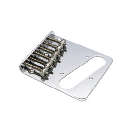 Metallor Guitar Bridge 6 Saddles Top Loader Bridge Vintage Style Compatible with Tele Telecaster Style Electric Guitar Parts Accessories Chrome.