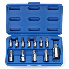 12 pc 5-Point Star Torx Tamper Proof Security Bit Socket Set